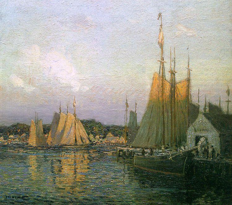 Wilson Irvine Evening in the Harbor oil painting image